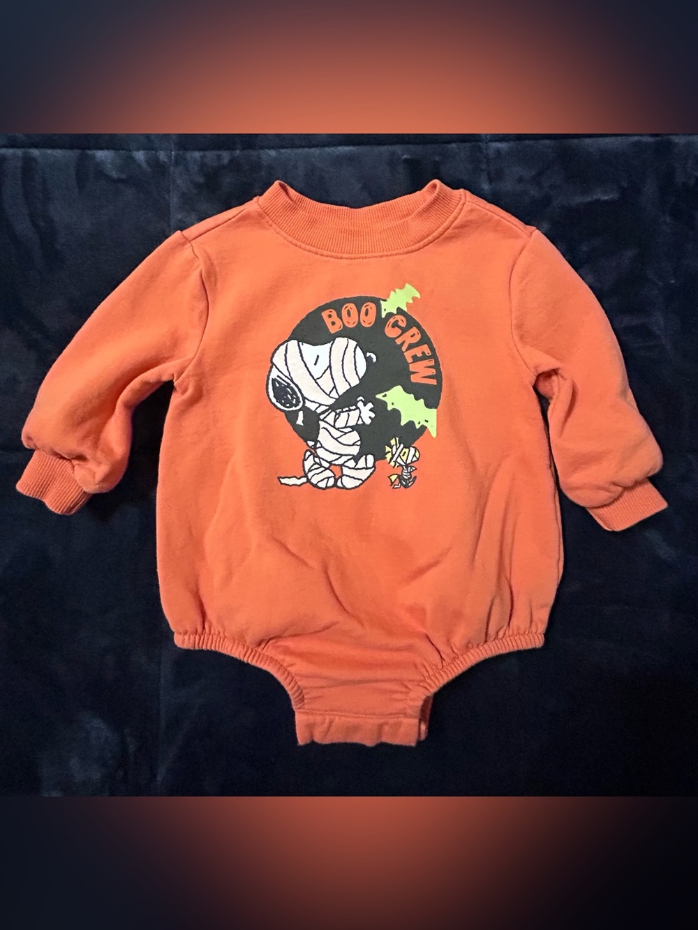 Peanuts™ Snoopy Long-Sleeve Fleece One-Piece Romper for Baby